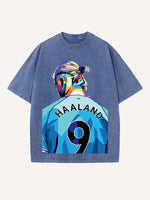 Erling Haaland Print Round Neck T-shirt