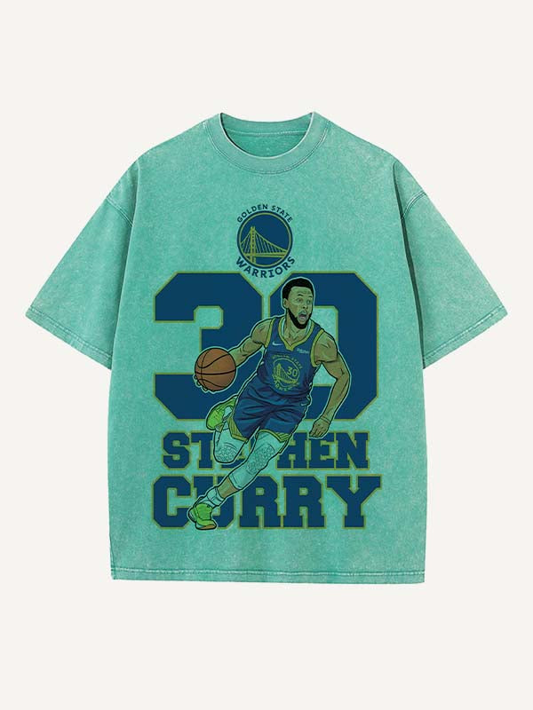 Stephen Curry Print Round Neck T-shirt