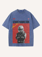 Lewis Hamilton Print Round Neck T-shirt