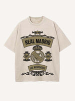 Real Madrid Print Round Neck T-shirt