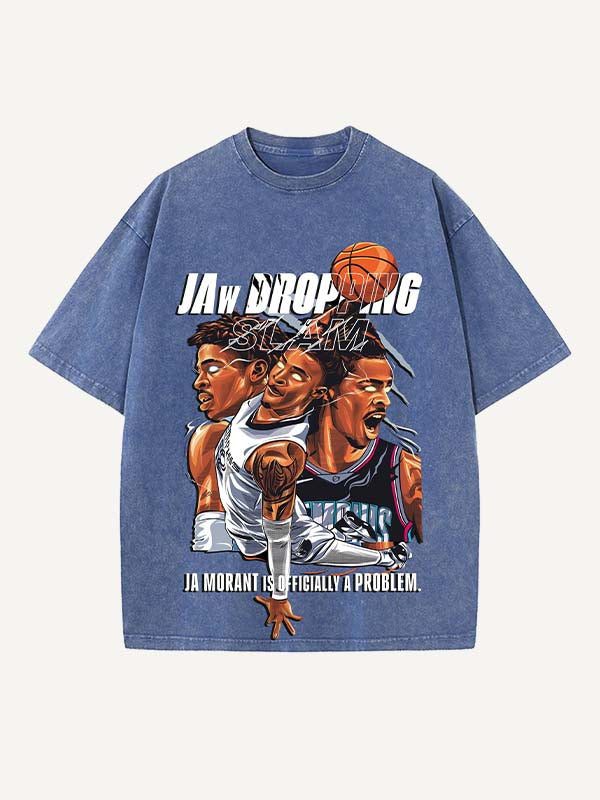 Ja Morant Print Round Neck T-shirt