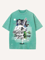 Sergio Ramos Print Round Neck T-shirt