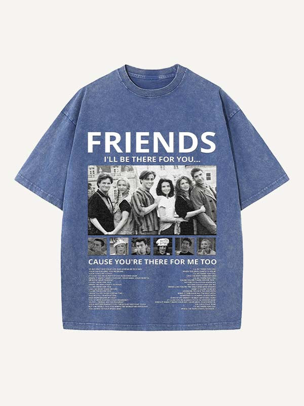 Friends Print Round Neck T-shirt