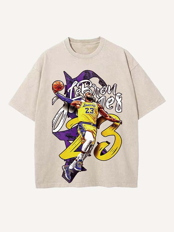LeBron James Print Round Neck T-shirt