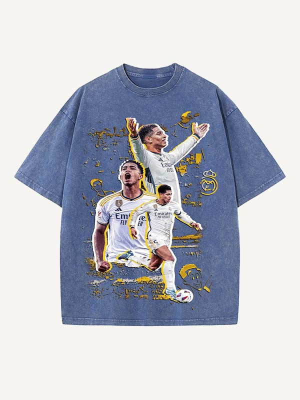 Jude Bellingham Print Round Neck T-shirt