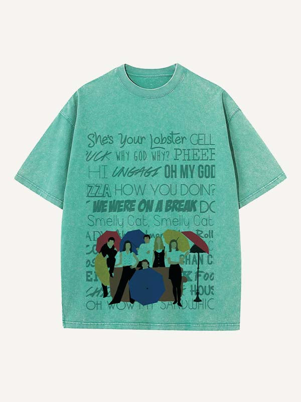 Friends Print Round Neck T-shirt