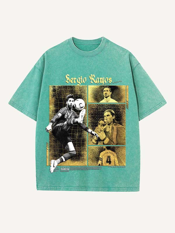 Sergio Ramos Print Round Neck T-shirt