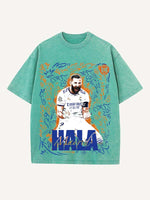 Karim Benzema Print Round Neck T-shirt