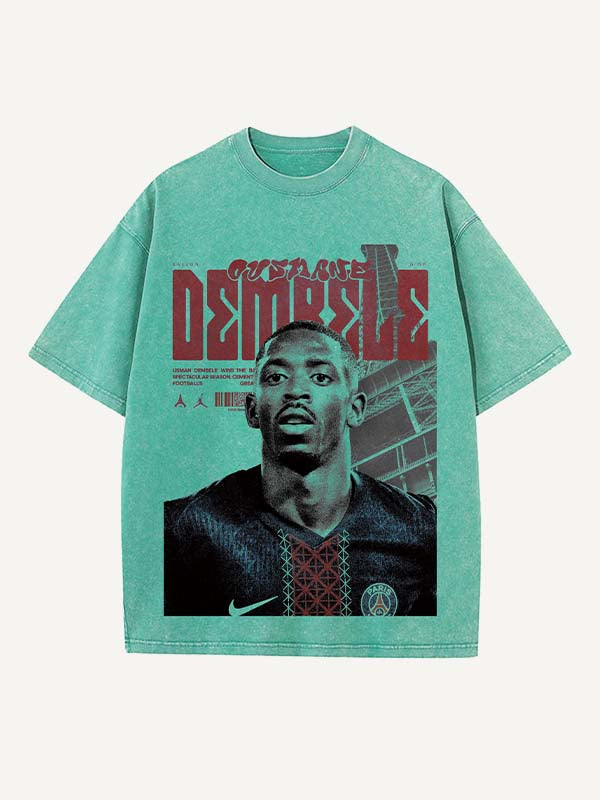 Ousmane Dembélé Print Round Neck T-shirt