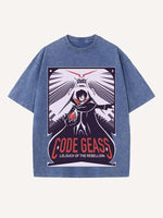 Code Geass Print Round Neck T-shirt