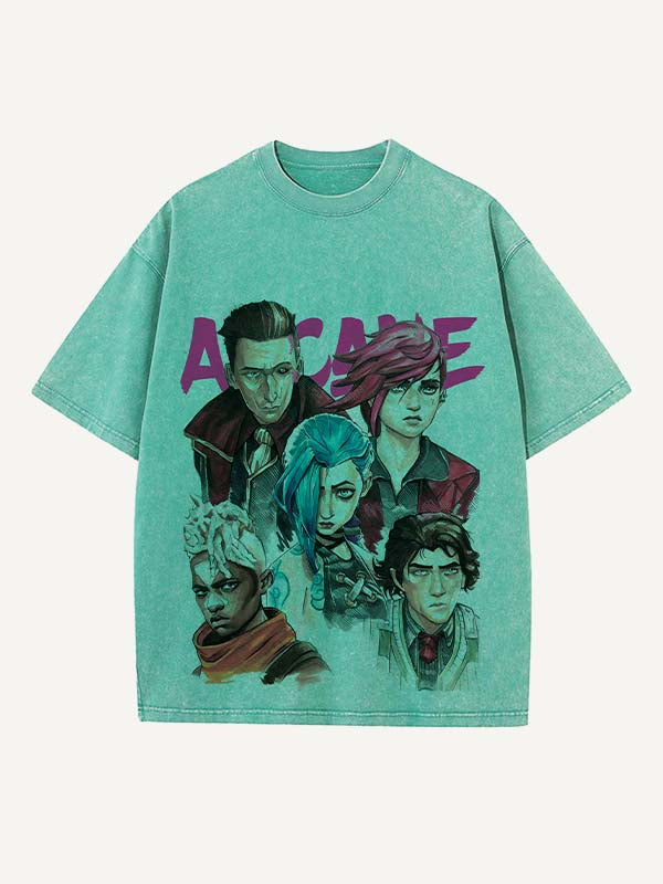 Arcane Print Round Neck T-shirt