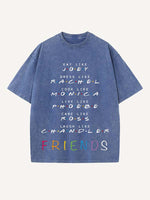 Friends Print Round Neck T-shirt