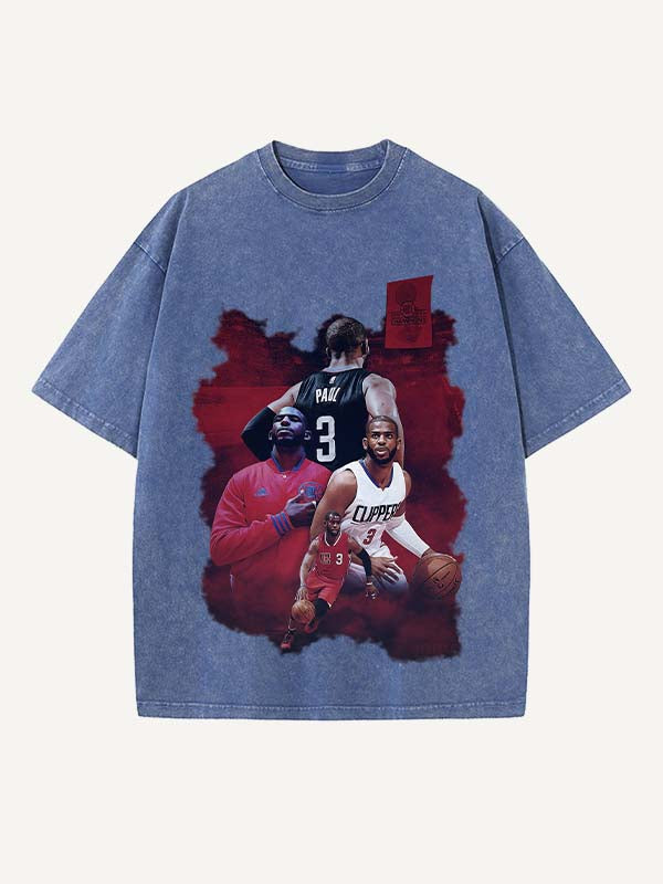 Chris Paul Print Round Neck T-shirt