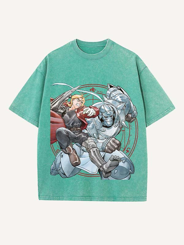 Fullmetal Alchemist Print Round Neck T-shirt
