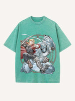 Fullmetal Alchemist Print Round Neck T-shirt