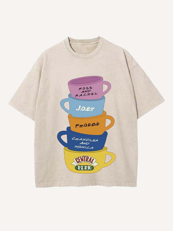 Friends Print Round Neck T-shirt