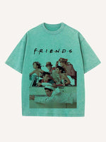 Friends Print Round Neck T-shirt