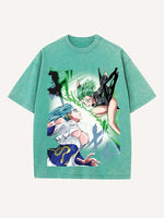 One-Punch Man Print Round Neck T-shirt