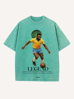 Pelé Print Round Neck T-shirt