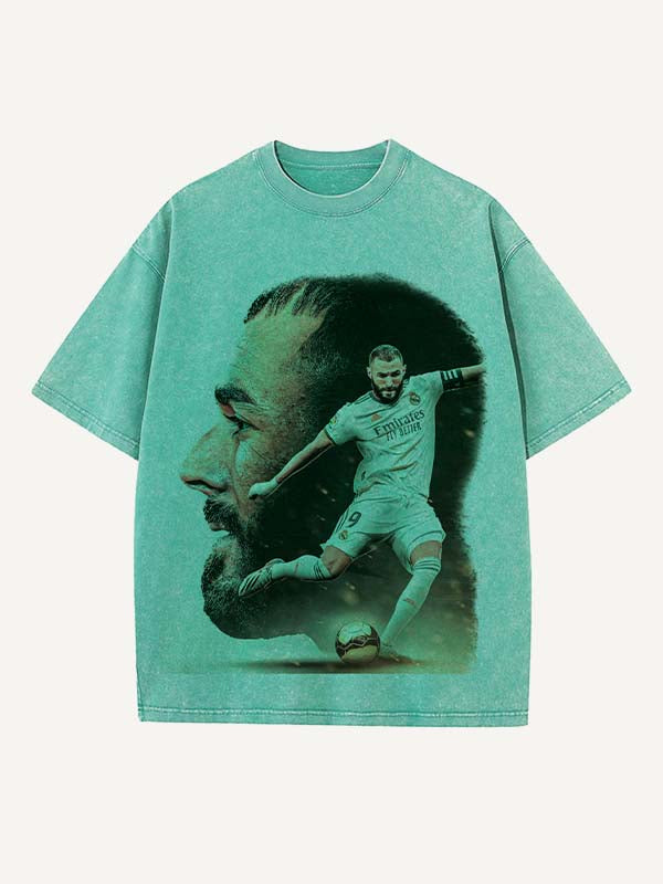 Karim Benzema Print Round Neck T-shirt