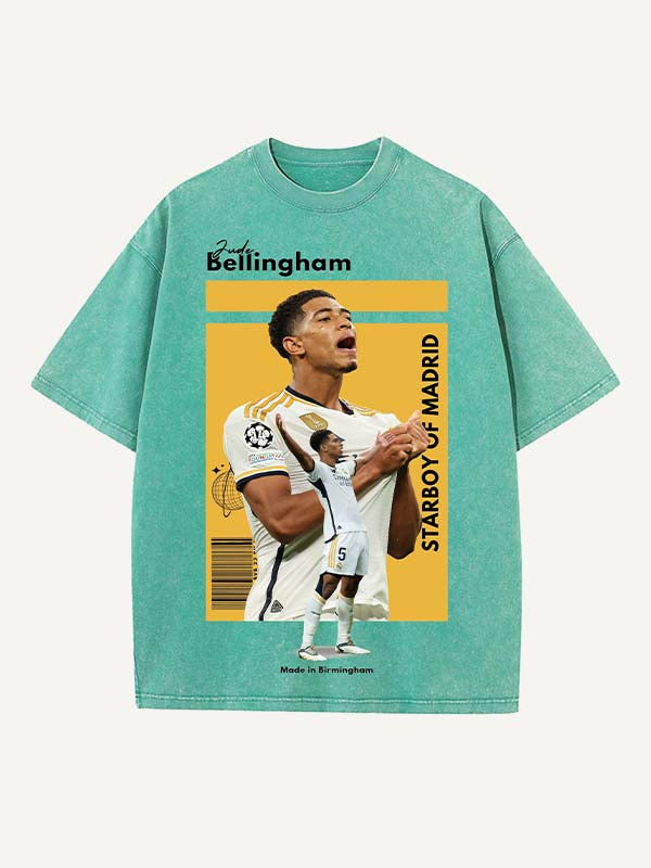 Jude Bellingham Print Round Neck T-shirt