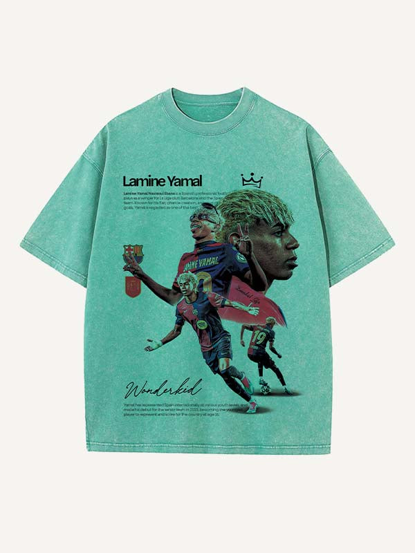 Lamine Yamal Print Round Neck T-shirt