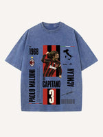 Paolo Maldini Print Round Neck T-shirt
