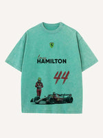 Lewis Hamilton Print Round Neck T-shirt