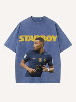 Kylian Mbappé Print Round Neck T-shirt