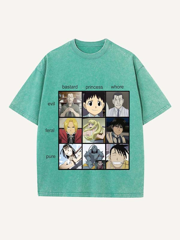 Fullmetal Alchemist Print Round Neck T-shirt