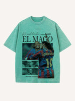 Ronaldinho Print Round Neck T-shirt