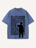 Sherlock Print Round Neck T-shirt