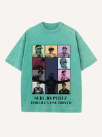 Sergio Perez Print Round Neck T-shirt