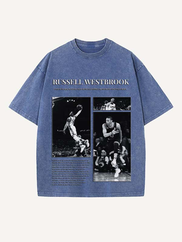 Russell Westbrook Print Round Neck T-shirt