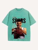 Victor Wembanyama Print Round Neck T-shirt