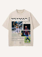 Neymar Print Round Neck T-shirt