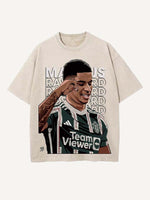 Marcus Rashford Print Round Neck T-shirt