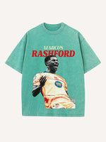 Marcus Rashford Print Round Neck T-shirt