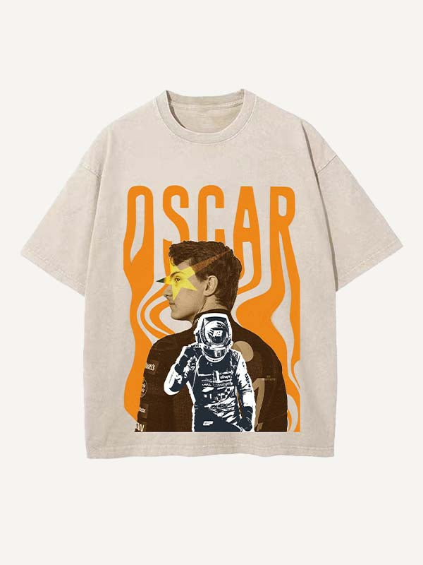 Oscar Piastri Print Round Neck T-shirt