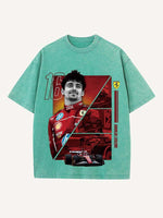 Charles Leclerc Print Round Neck T-shirt