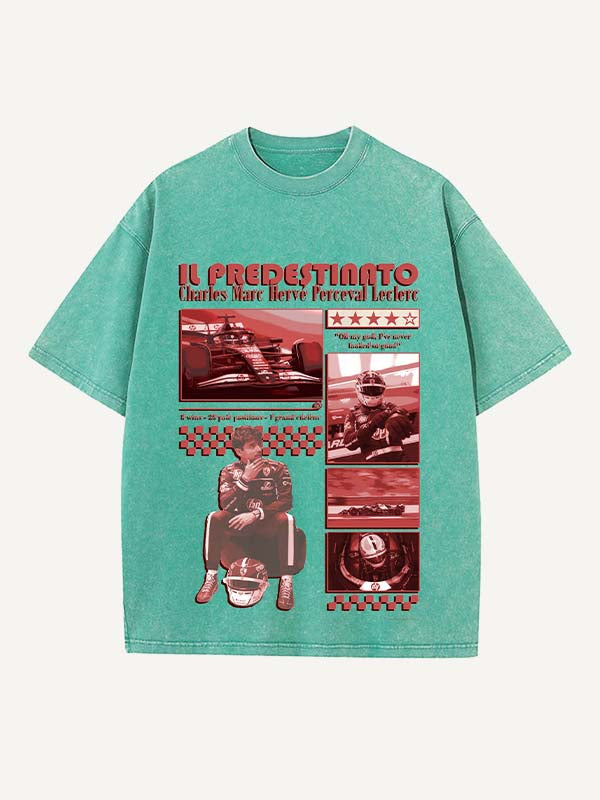Charles Leclerc Print Round Neck T-shirt