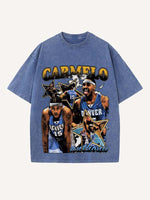 Carmelo Anthony Print Round Neck T-shirt