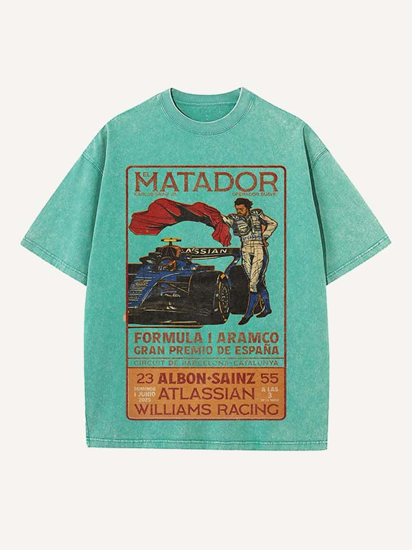 Carlos Sainz Print Round Neck T-shirt