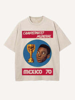 Pelé Print Round Neck T-shirt