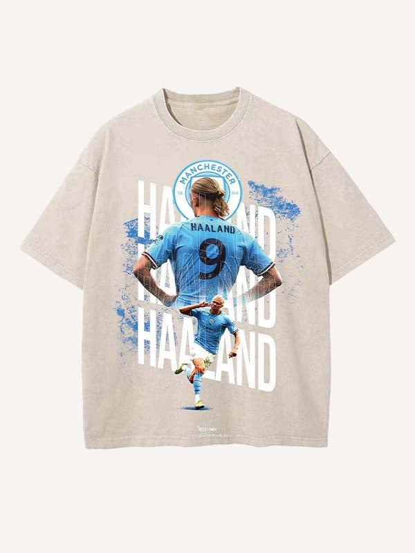 Erling Haaland Print Round Neck T-shirt
