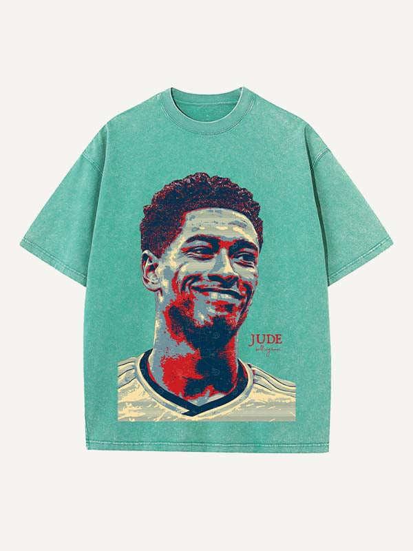 Jude Bellingham Print Round Neck T-shirt