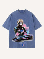 Pierre Gasly Print Round Neck T-shirt