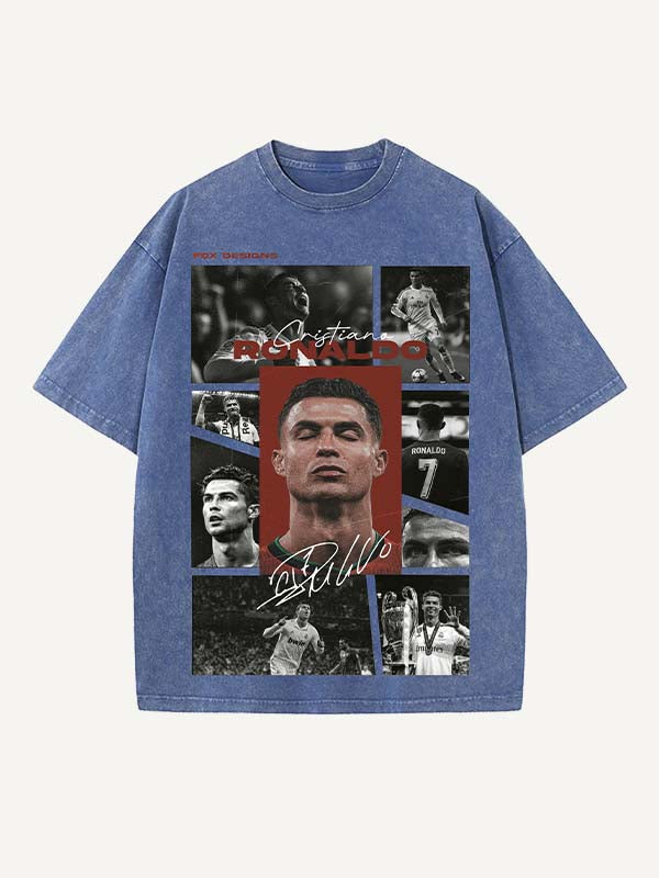 Cristiano Ronaldo Print Round Neck T-shirt