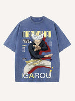 One-Punch Man Print Round Neck T-shirt