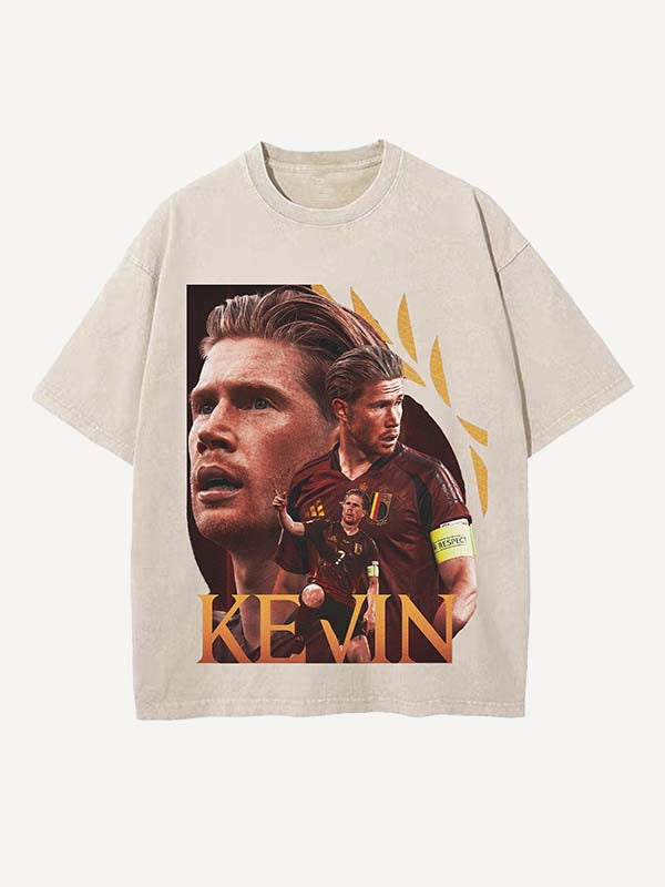 Kevin De Bruyne Print Round Neck T-shirt